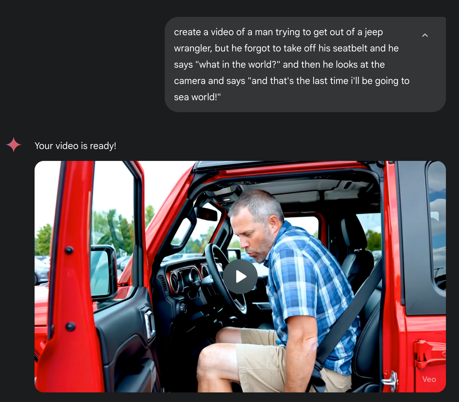 Veo 3 Jeep